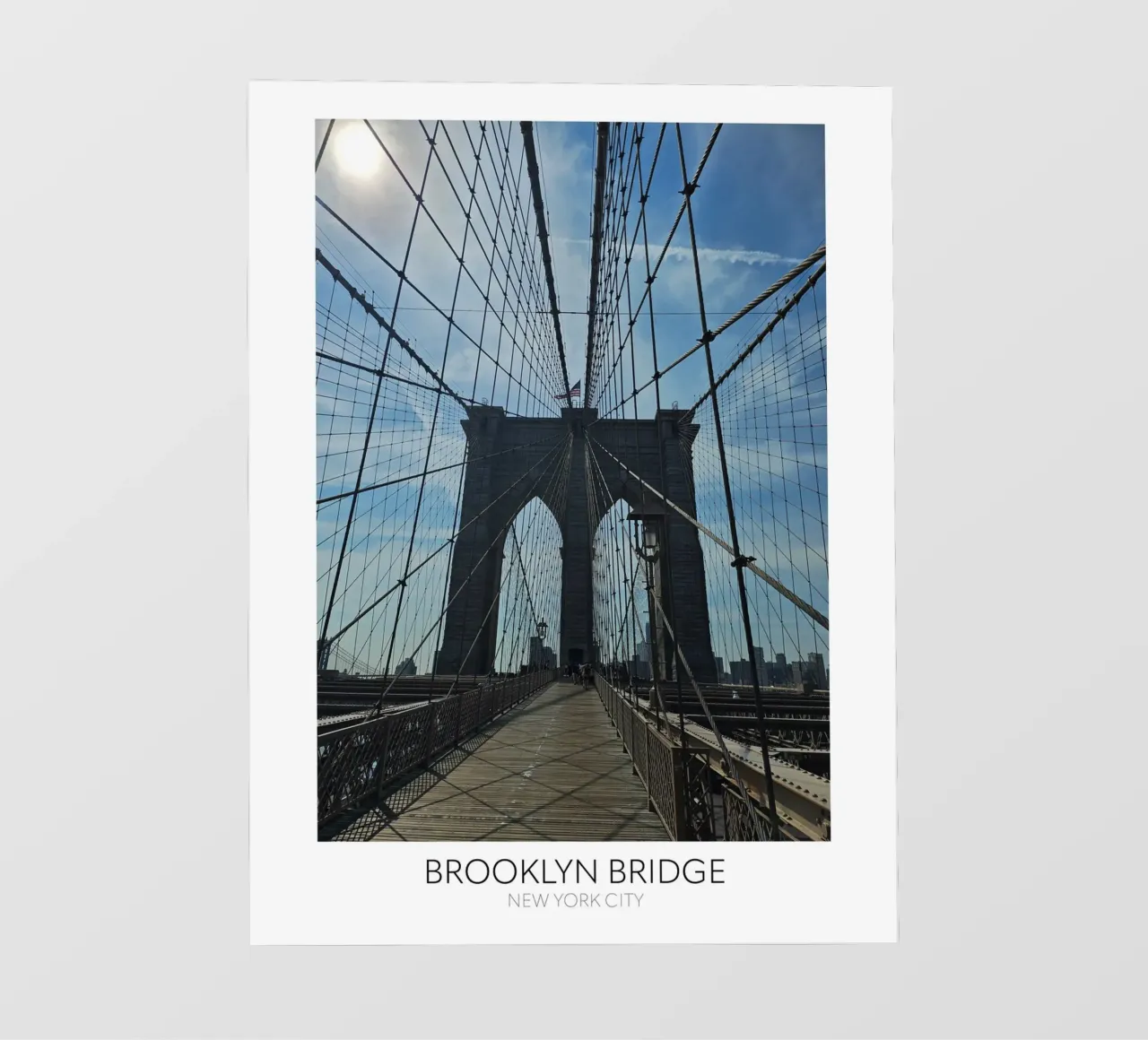 Brooklyn Bridge, New York pellicola backlit da Wonderland Photography