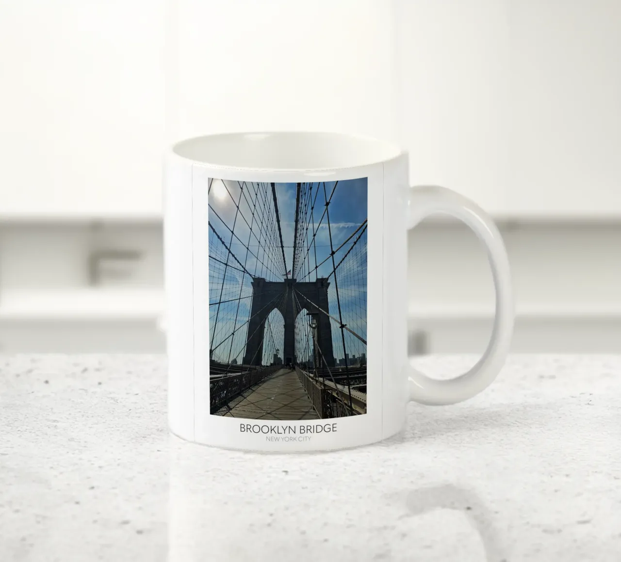 Brooklyn Bridge, New York tazza in ceramica da Wonderland Photography