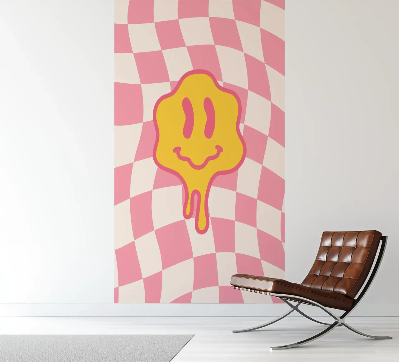 Melting Smile Print - Psychedelic mural photo wallpaper by Studio Mooodz
