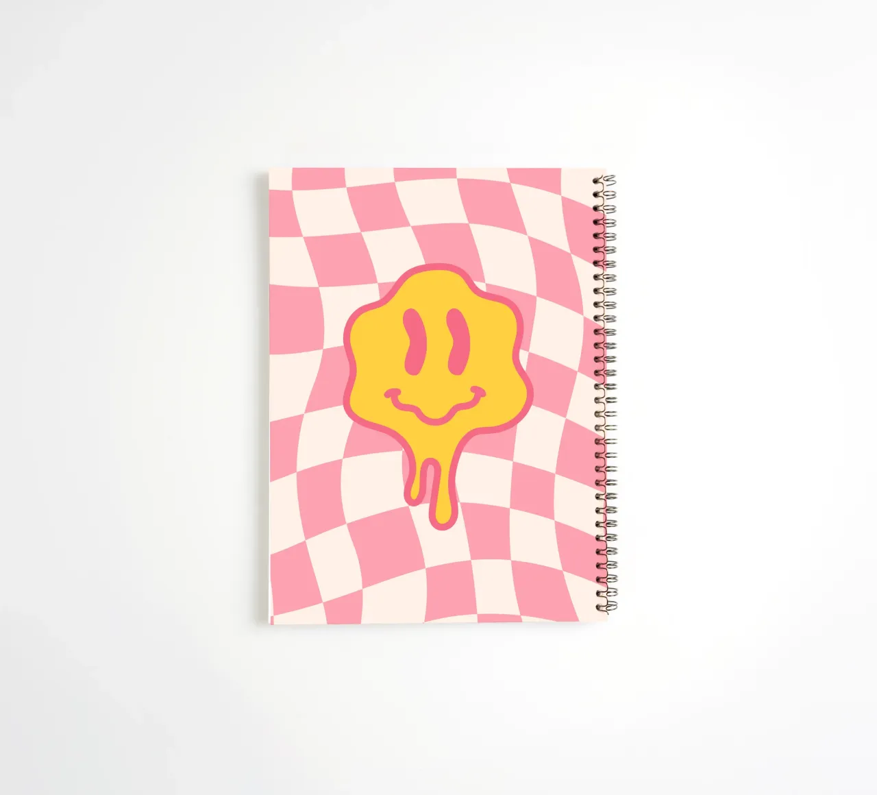Melting Smile Print - Psychedelic mural spiral notebook by Studio Mooodz