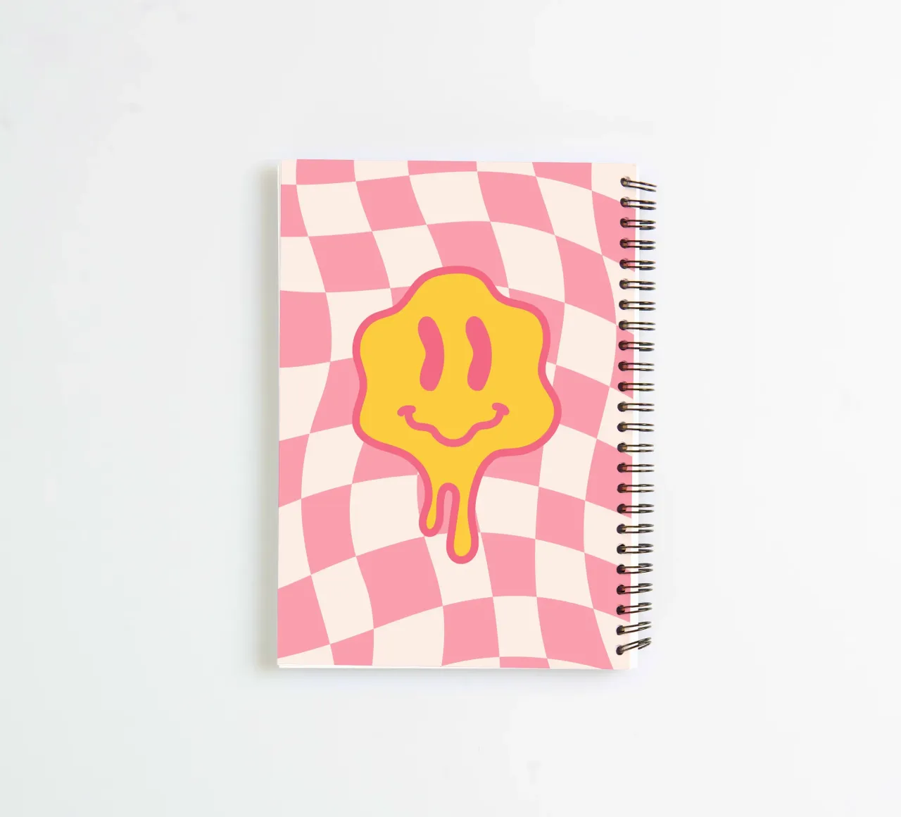 Melting Smile Print - Psychedelic mural spiral notebook by Studio Mooodz