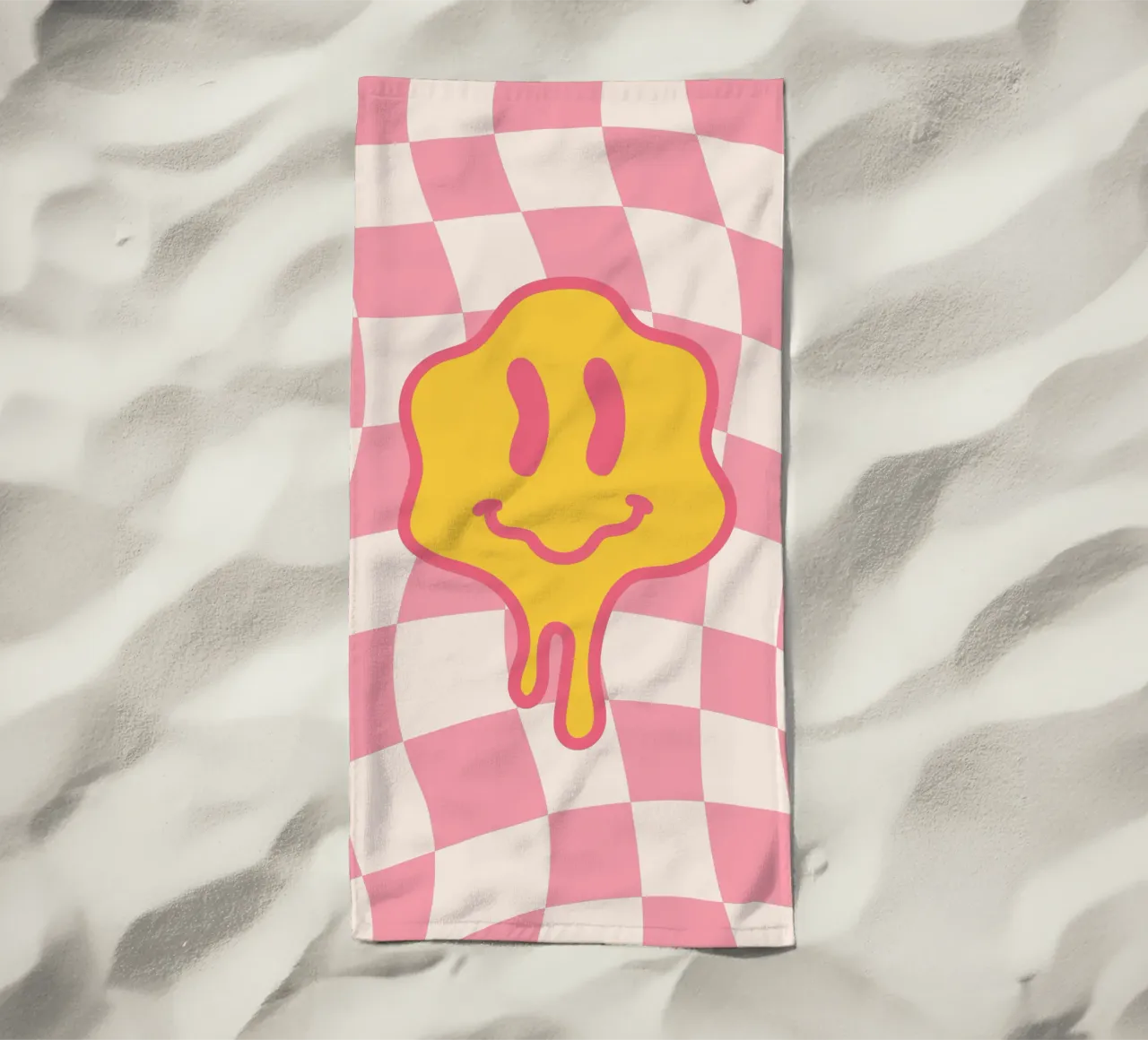 Melting Smile Print - Mural psicodélico toalla de playa de Studio Mooodz