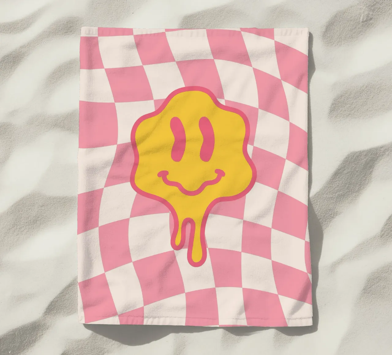 Melting Smile Print - Mural psicodélico toalla de playa de Studio Mooodz