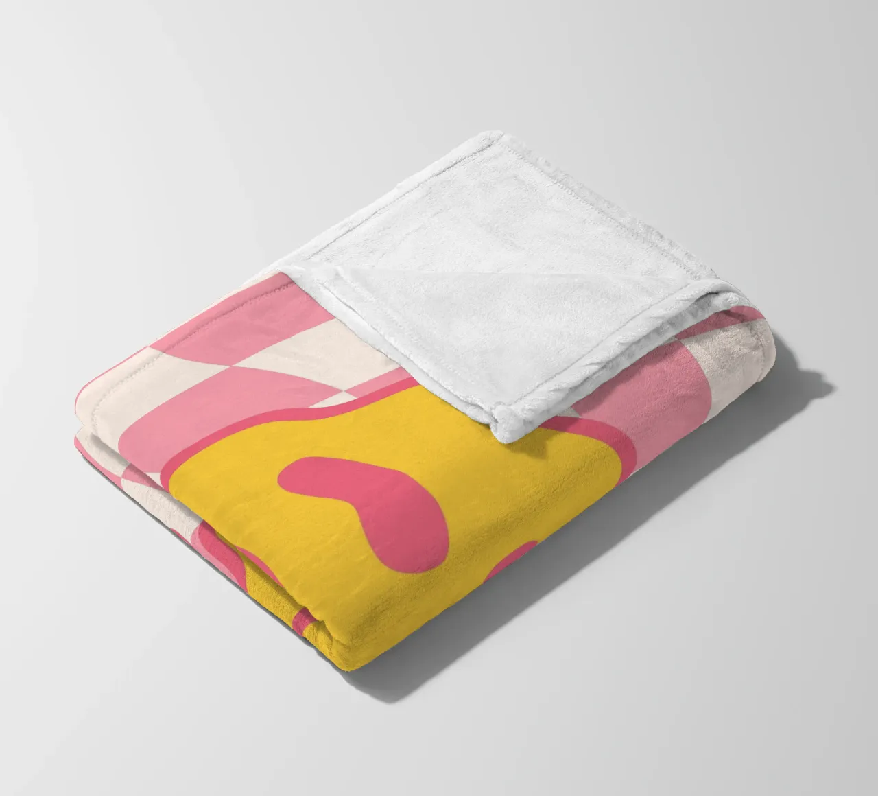 Melting Smile Print – Psychedelisches Wandbild Fleecedecke von Studio Mooodz