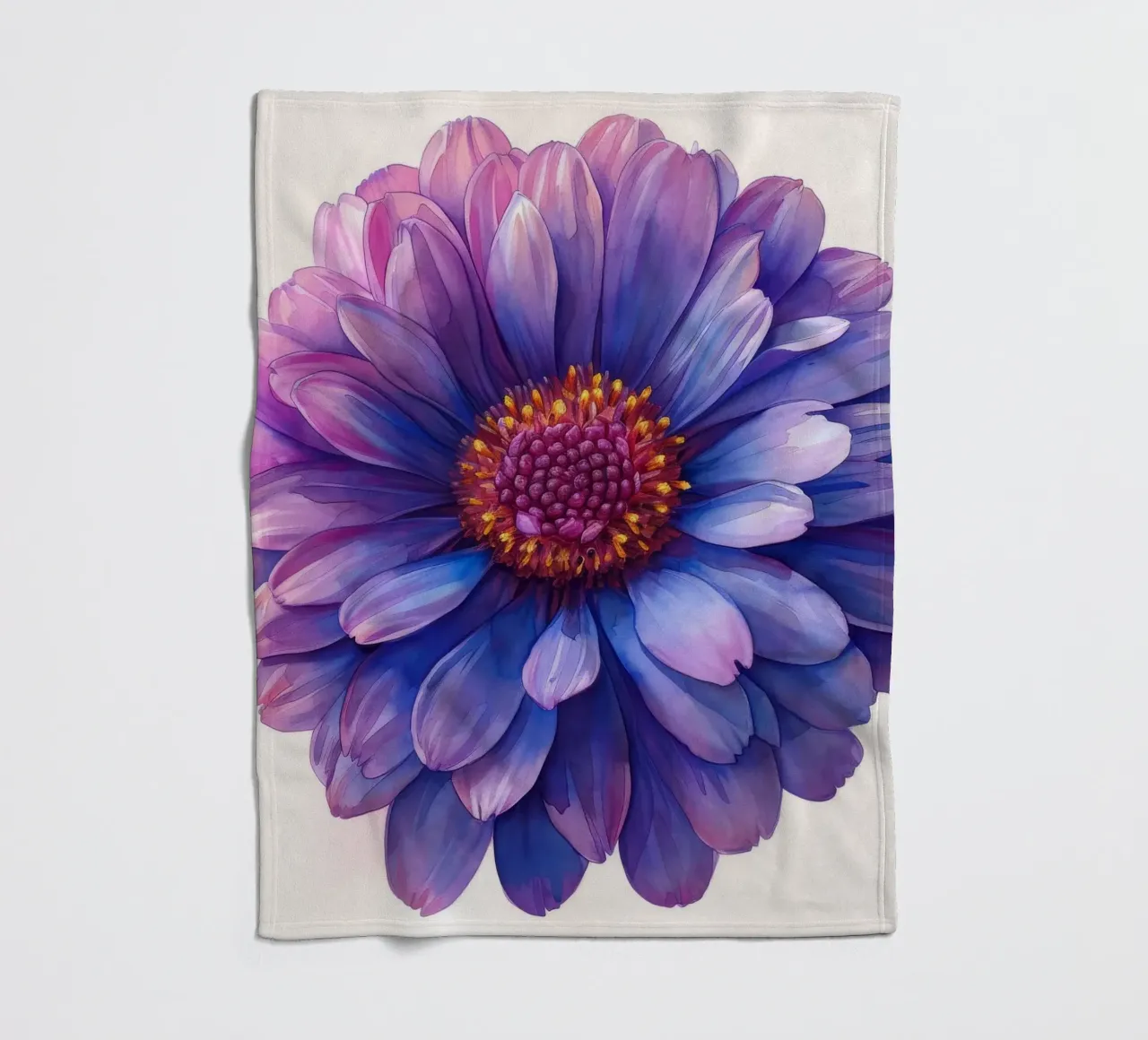 Aster Flower 2 fleece blanket by Bold Blooms