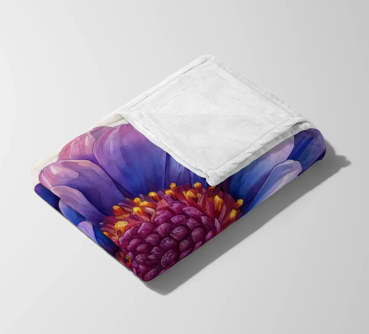 Aster Flower 2 fleece blanket by Bold Blooms