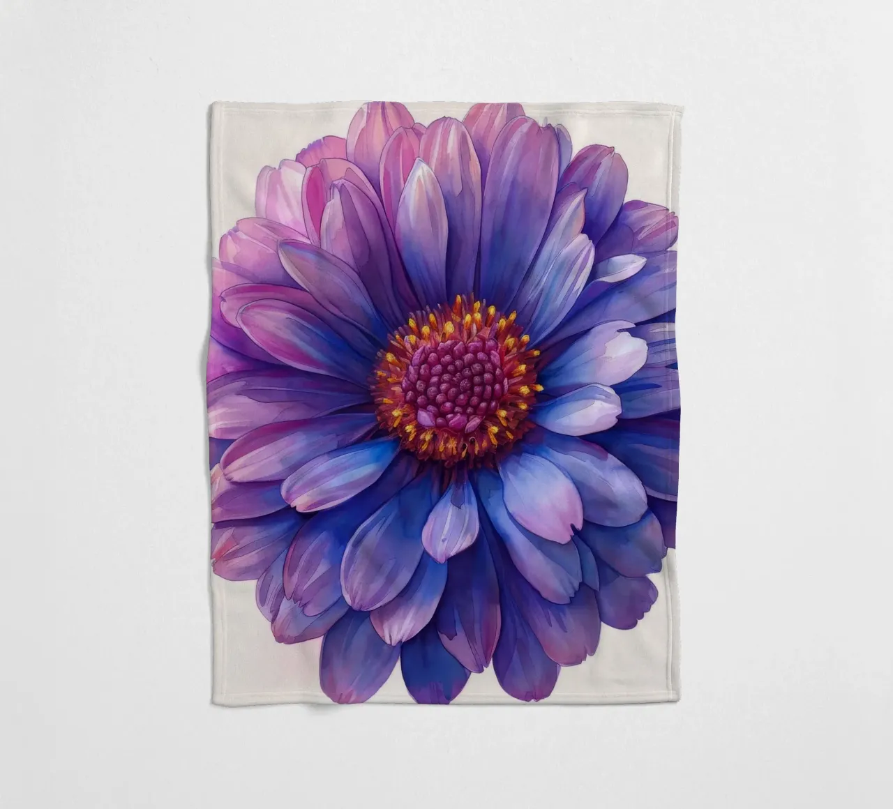 Aster Flower 2 fleece blanket by Bold Blooms