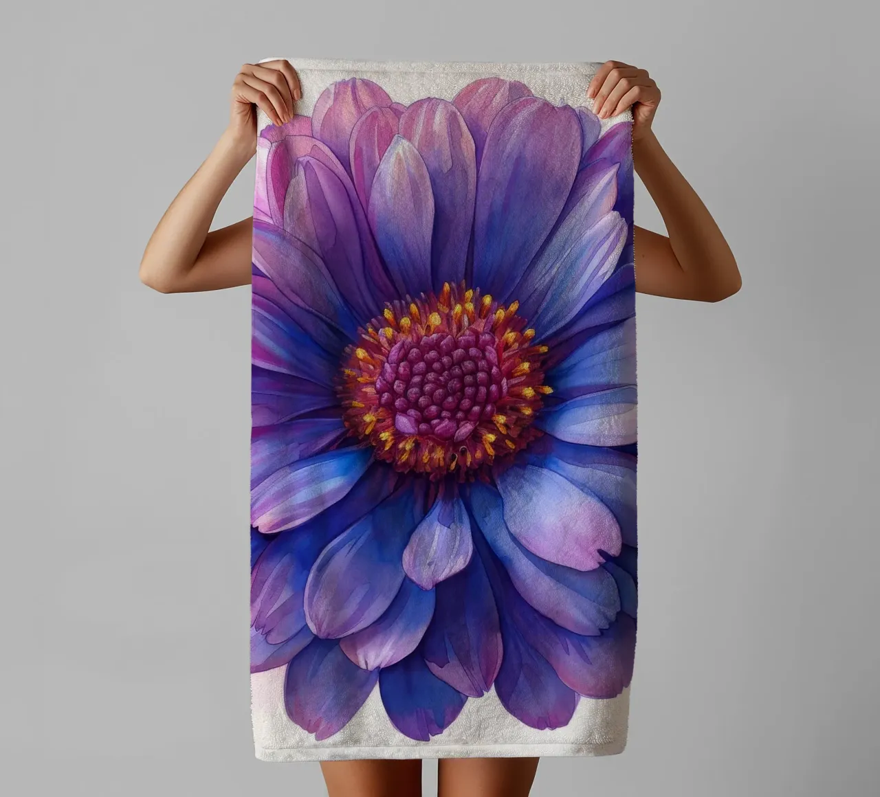 Aster Flower 2 towel by Bold Blooms