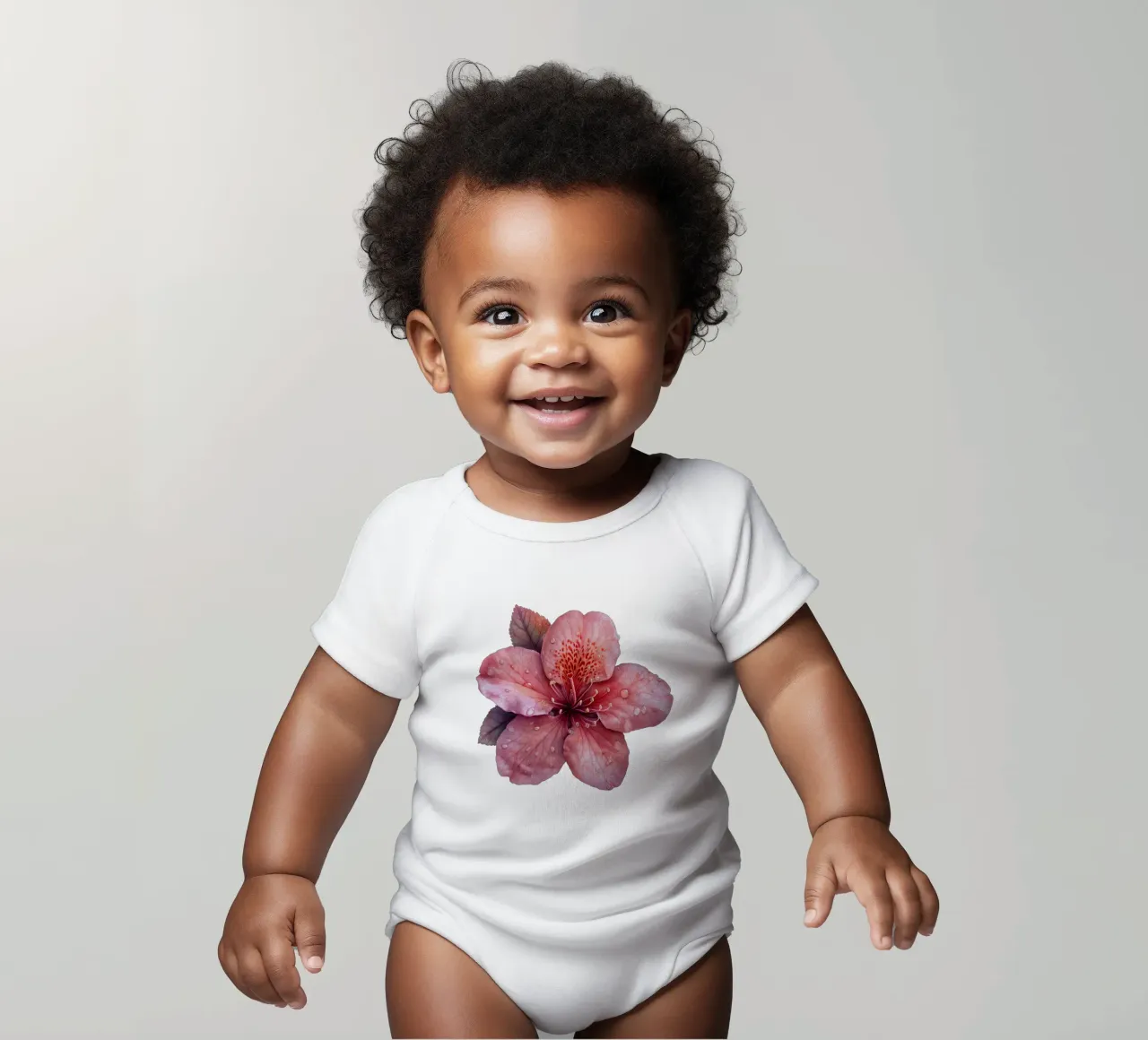 Fiore di azalea 2 body neonato maniche corte da Bold Blooms