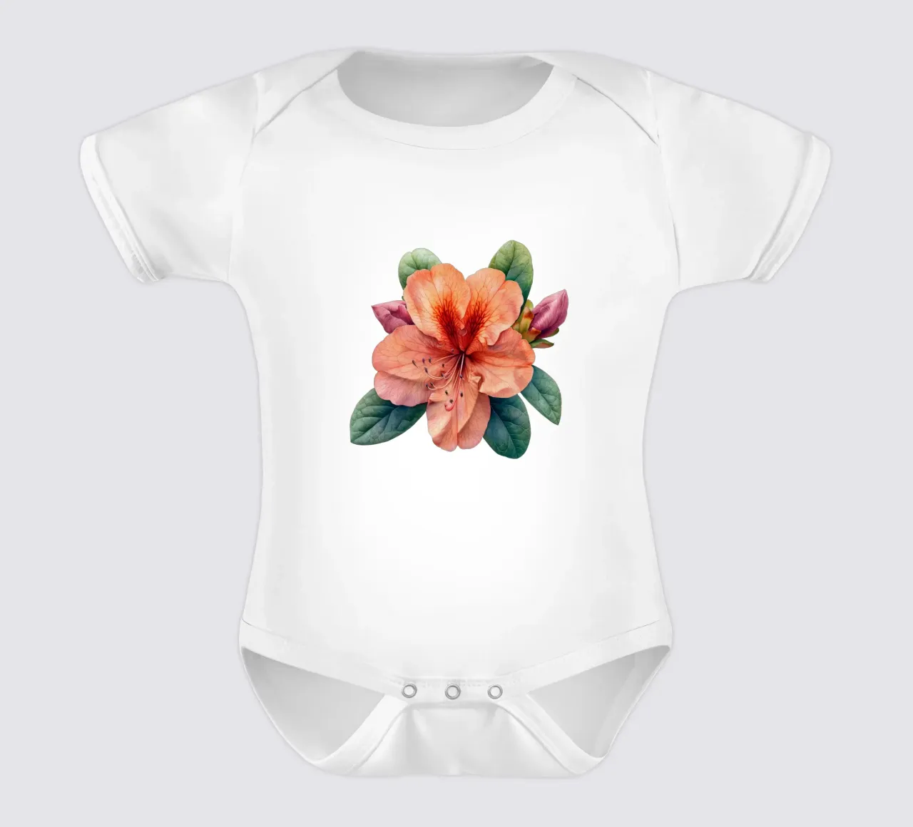 Fiore di azalea 4 body neonato maniche corte da Bold Blooms