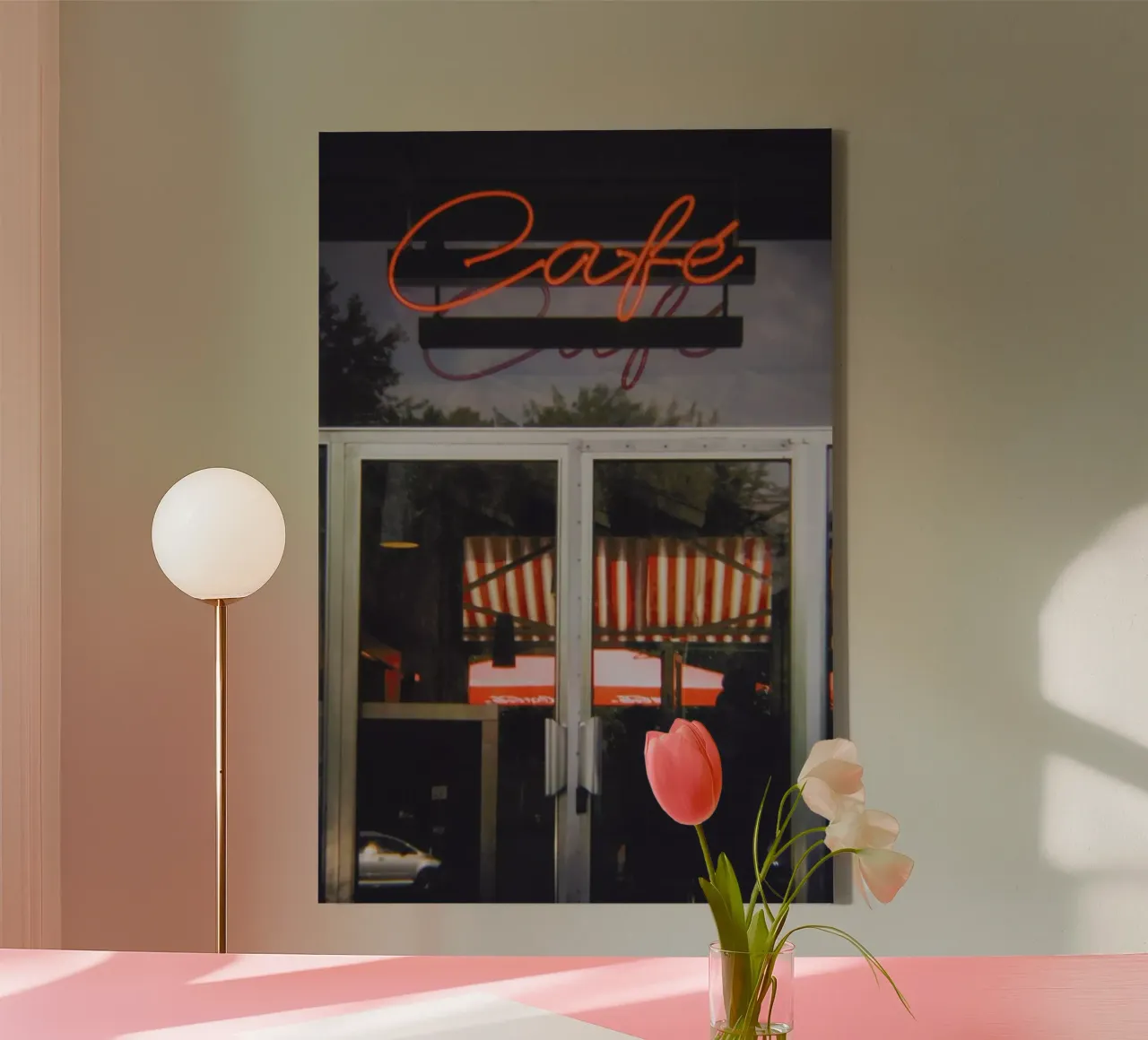 Berlin Café canvas by Anja Hebrank Photography