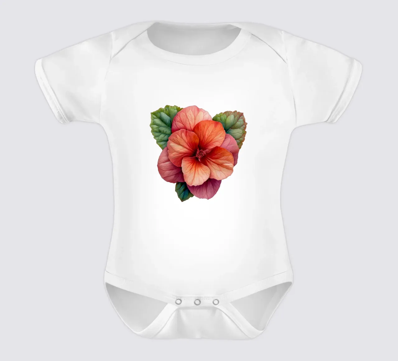 Fiore di begonia 2 body neonato maniche corte da Bold Blooms