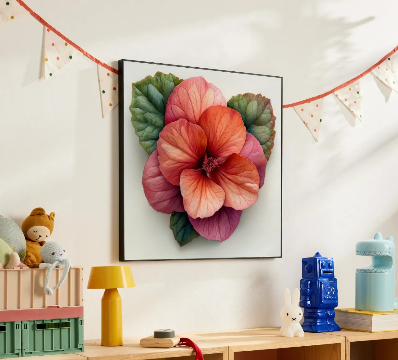 Fiore di begonia 2 alluminio dibond da Bold Blooms