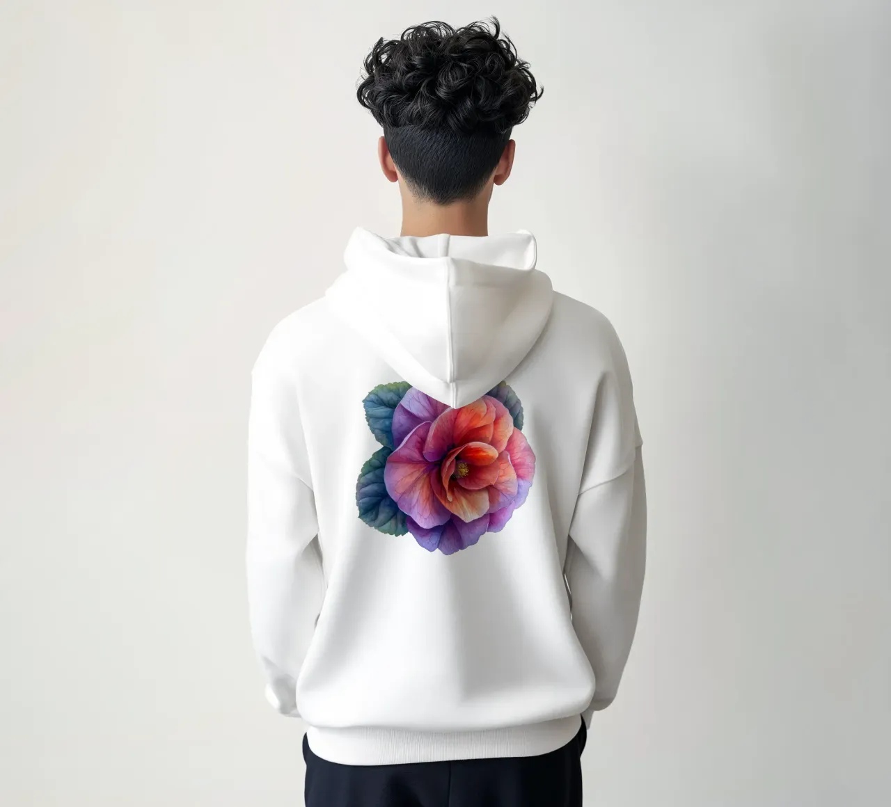 Fiore di begonia 4 felpa con cappuccio da Bold Blooms