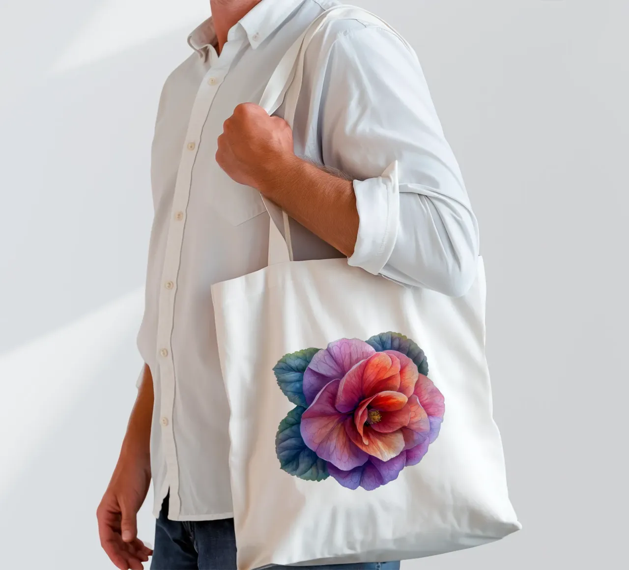 Fiore di begonia 4 borsa in juta da Bold Blooms