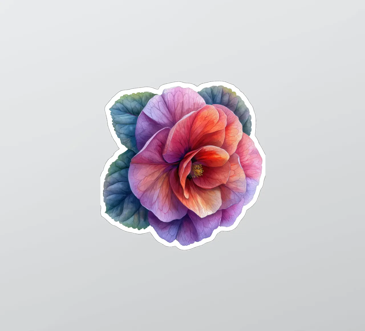 Begonia Flower 4 sticker by Bold Blooms