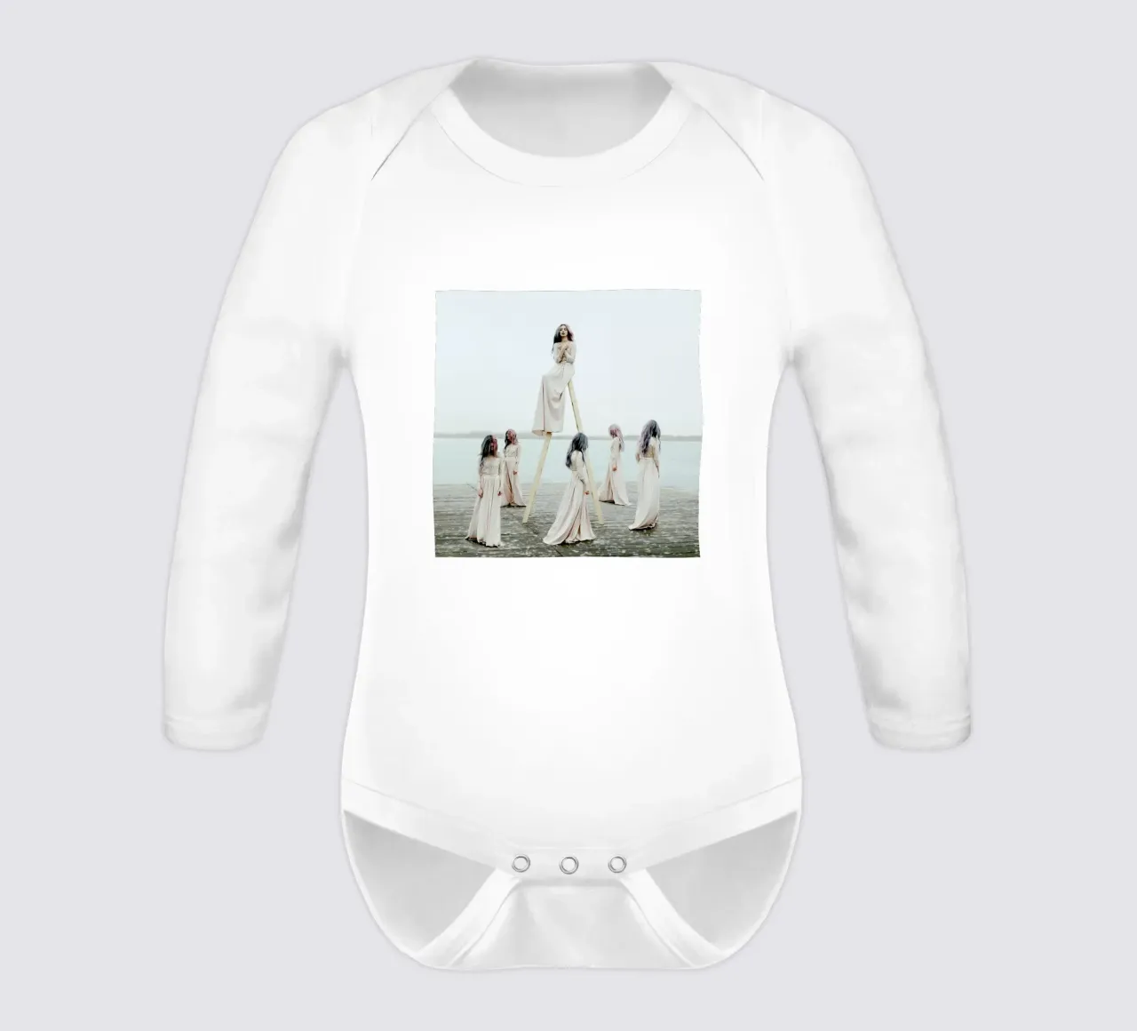 Life Circle long-sleeve baby romper by Jovana Rikalo