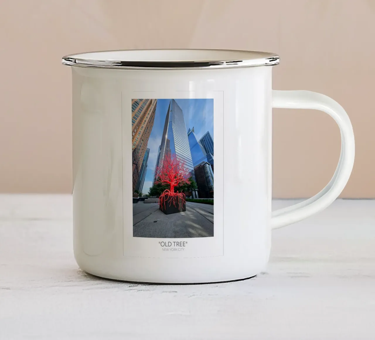 "OLD TREE" NEW YORK CITY tazza in smalto da Wonderland Photography