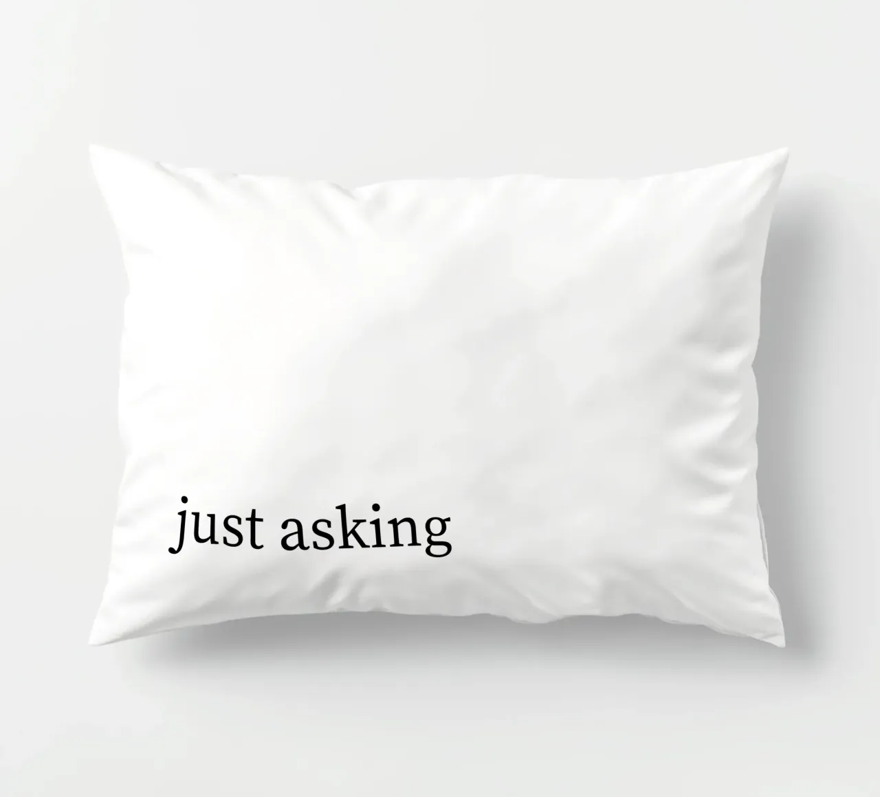 Just asking - Spruch - schwarz weiß cuscino da keinkonzept