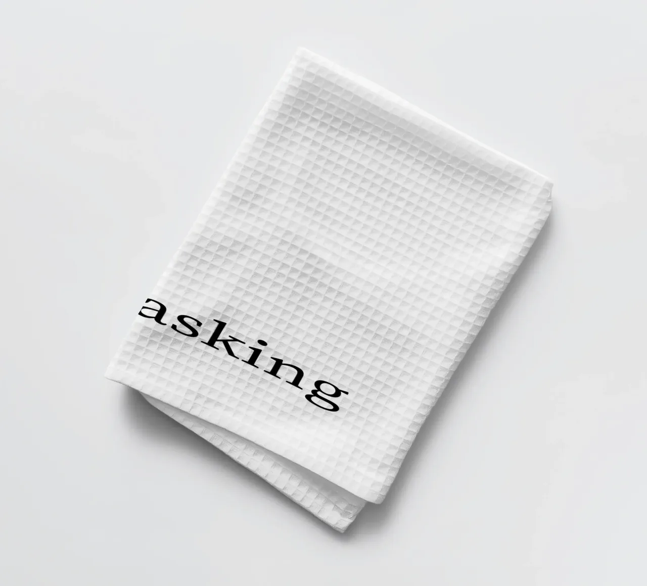 Just asking - Spruch - schwarz weiß canovaccio da cucina da keinkonzept