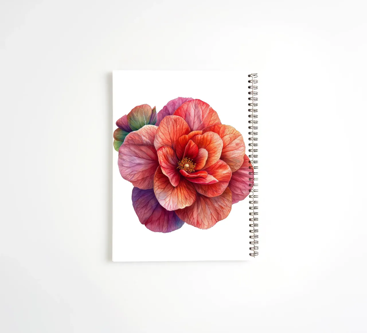 Begonia Flower 1 spiral notebook by Bold Blooms