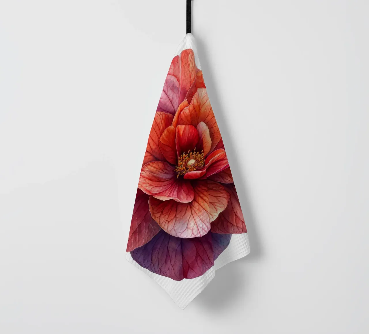 Fiore di begonia 1 canovaccio da cucina da Bold Blooms