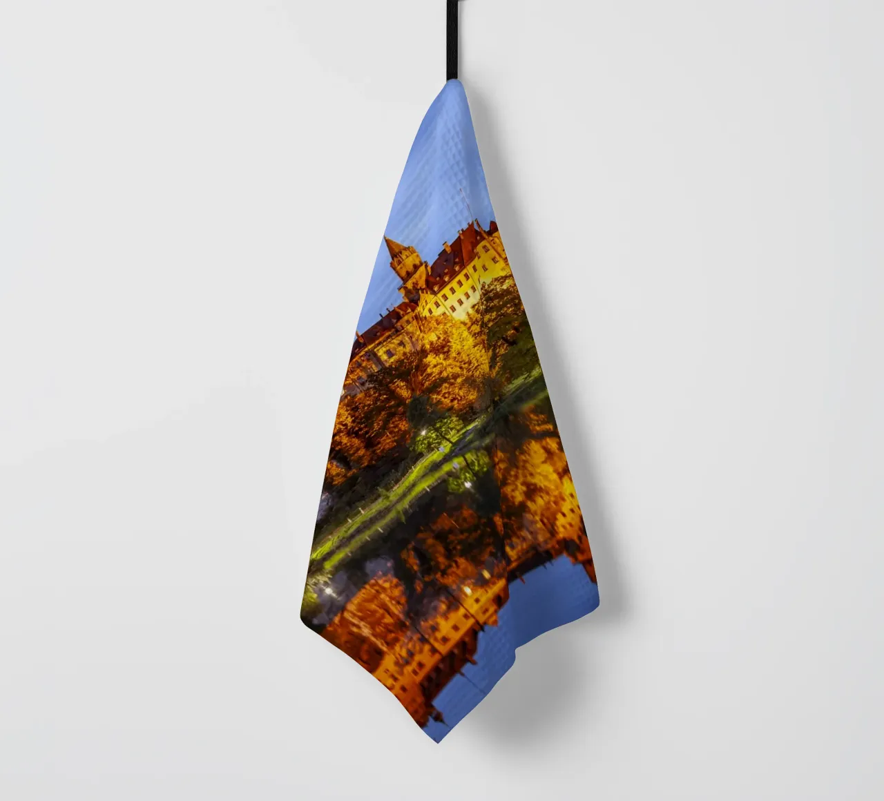 Schloss Sigmaringen tea towel by Reisefotografie - Bilder aus aller Welt