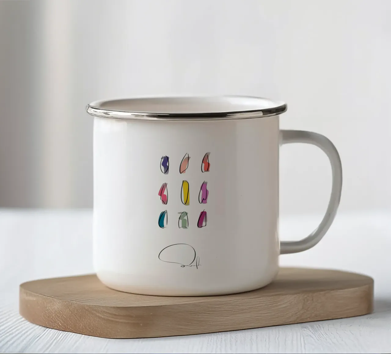 Surfboards - NEON Best of 9 tazza in smalto da LIMITED EDITION LETTERS
