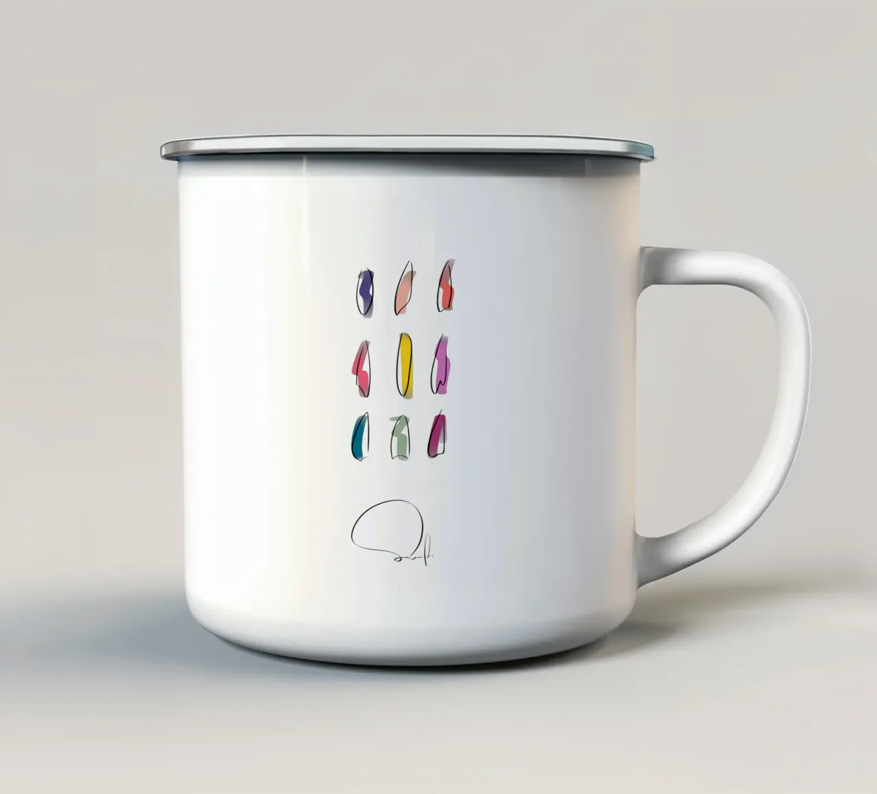Surfboards - NEON Best of 9 tazza in smalto da LIMITED EDITION LETTERS