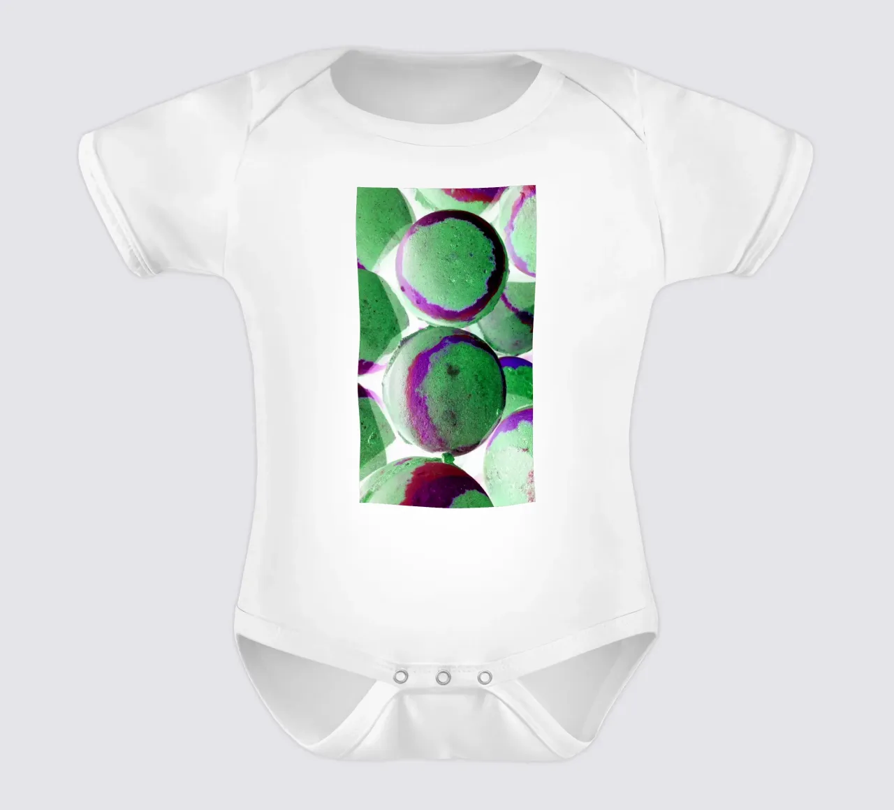 Palline verdi body neonato maniche corte da Massimo Frascogna