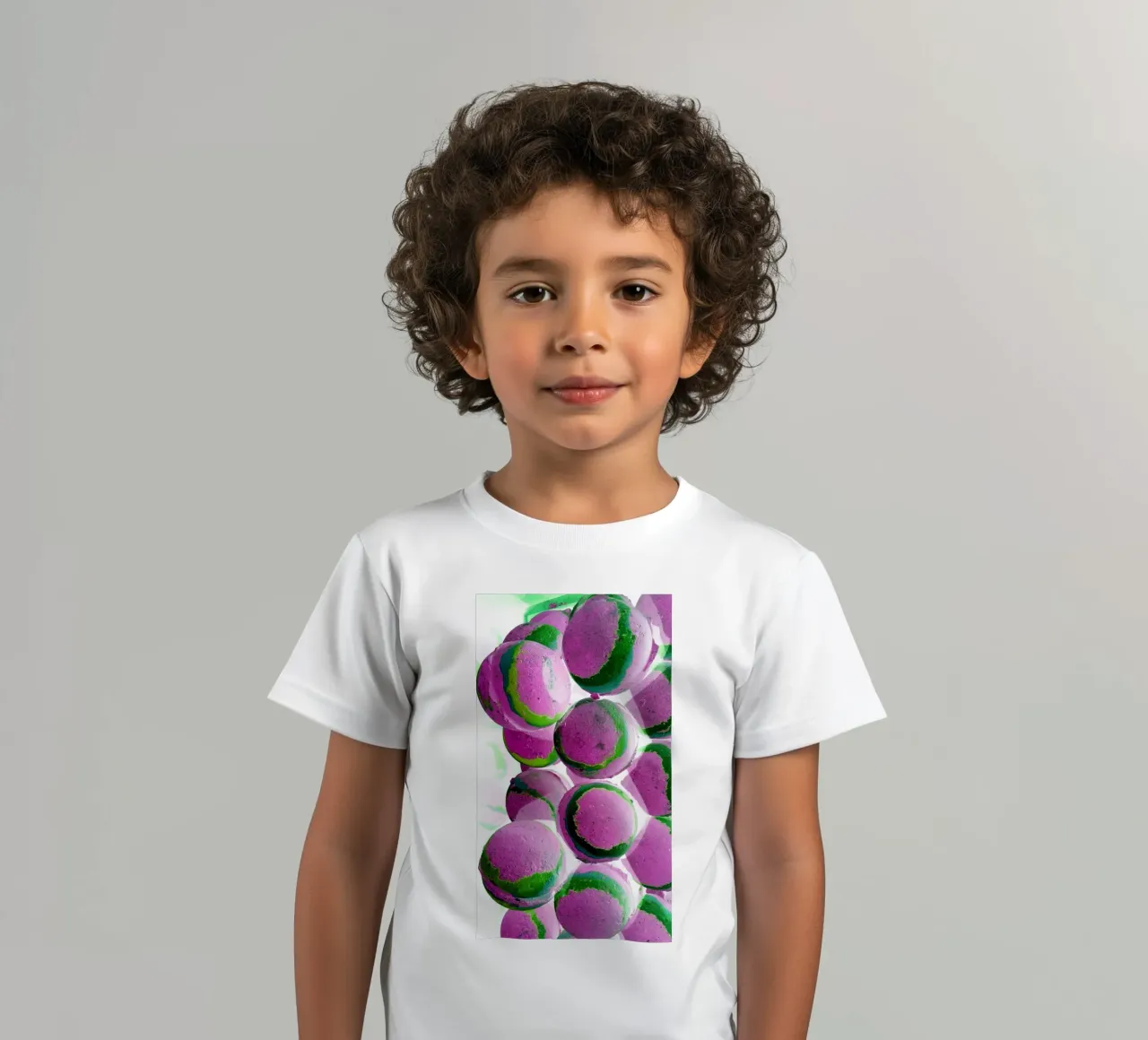 Palline viola t-shirt bambini da Massimo Frascogna