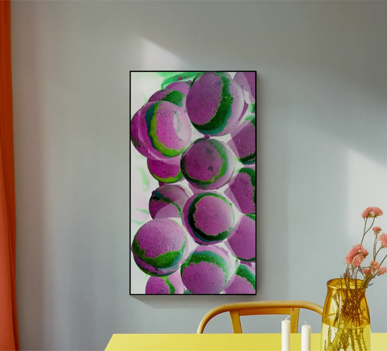 Palline viola plexiglass da Massimo Frascogna