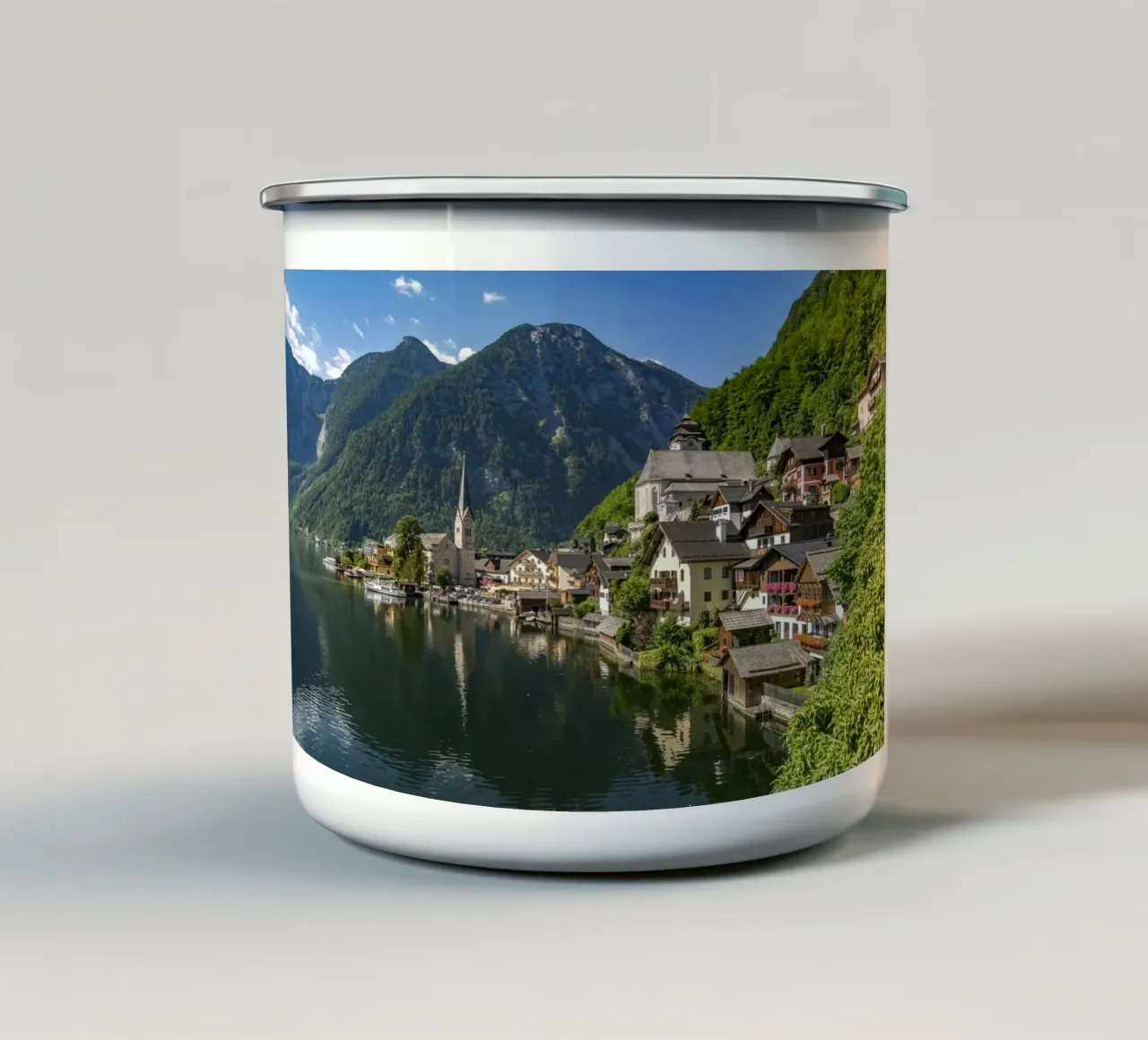 Hallstatt Österreich tazza in smalto da Reisefotografie - Bilder aus aller Welt