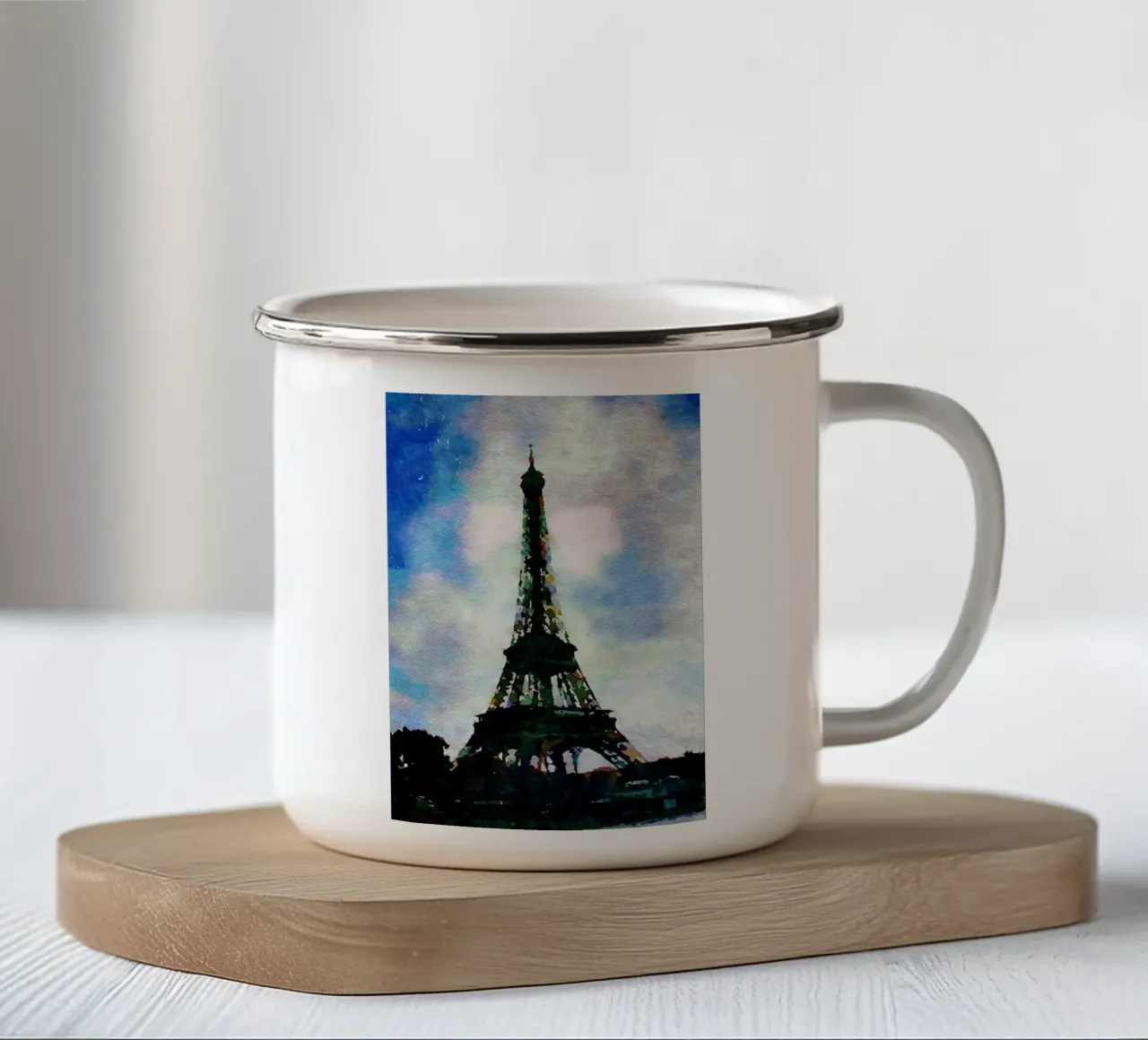 La Torre taza de esmalte de Massimo Frascogna