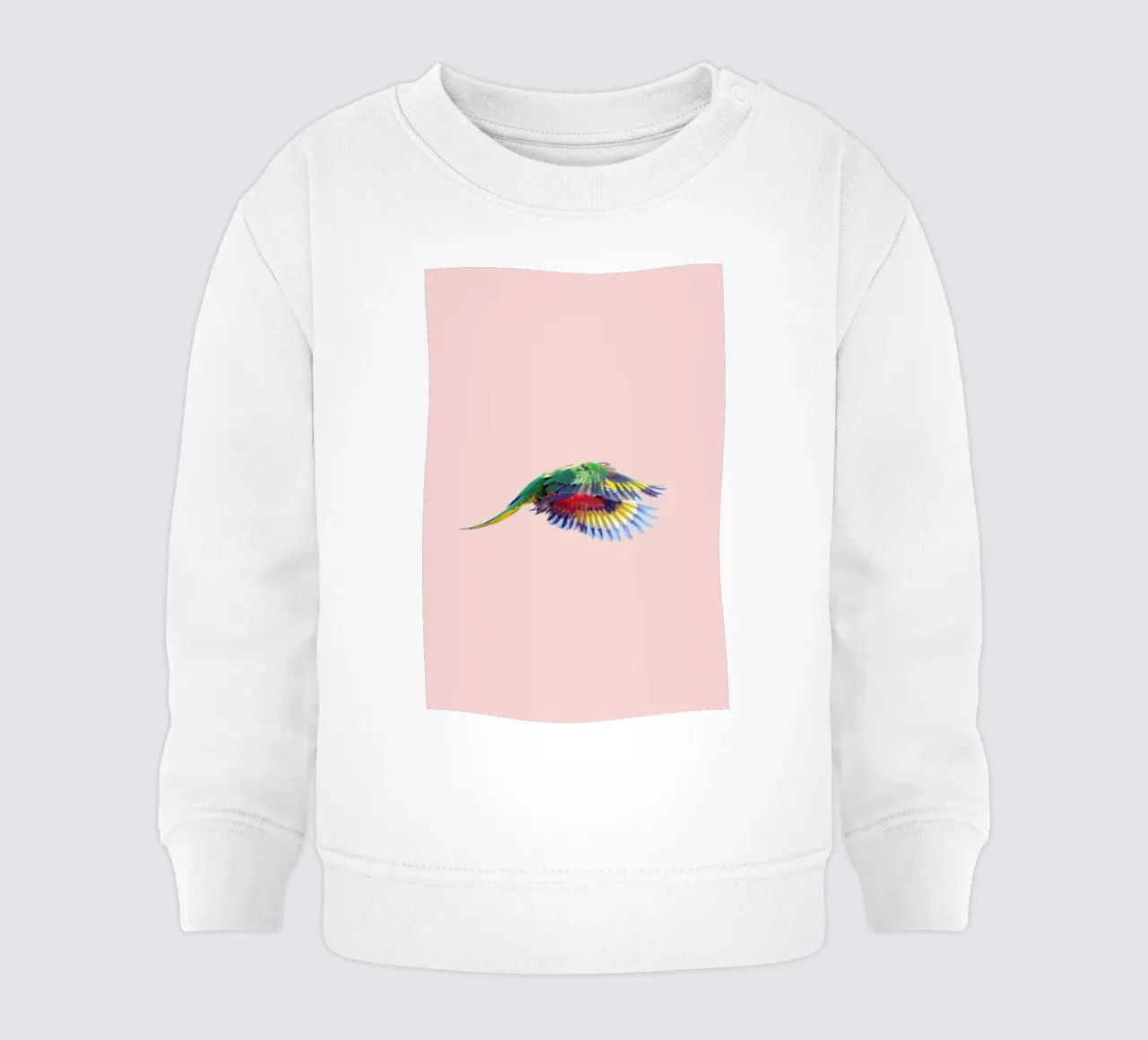 Pink Parrot 2 felpa neonato da Charlotte Curd