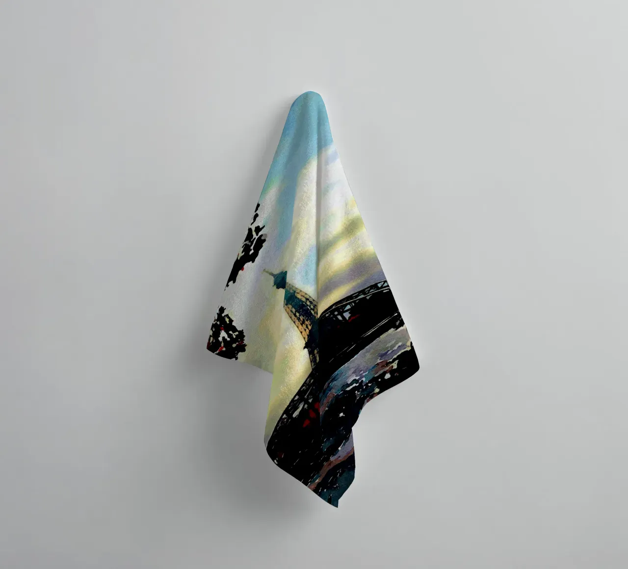The Tower and the bridge towel by Massimo Frascogna