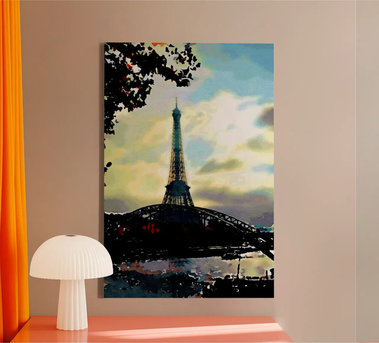 The Tower and the bridge canvas with Floater frame by Massimo Frascogna