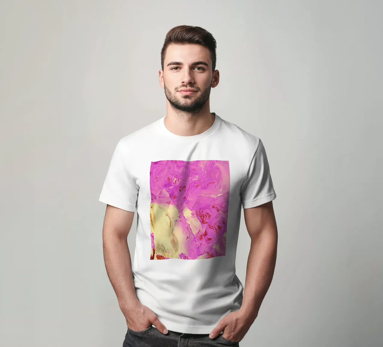 Rosa e giallo t-shirt da Massimo Frascogna
