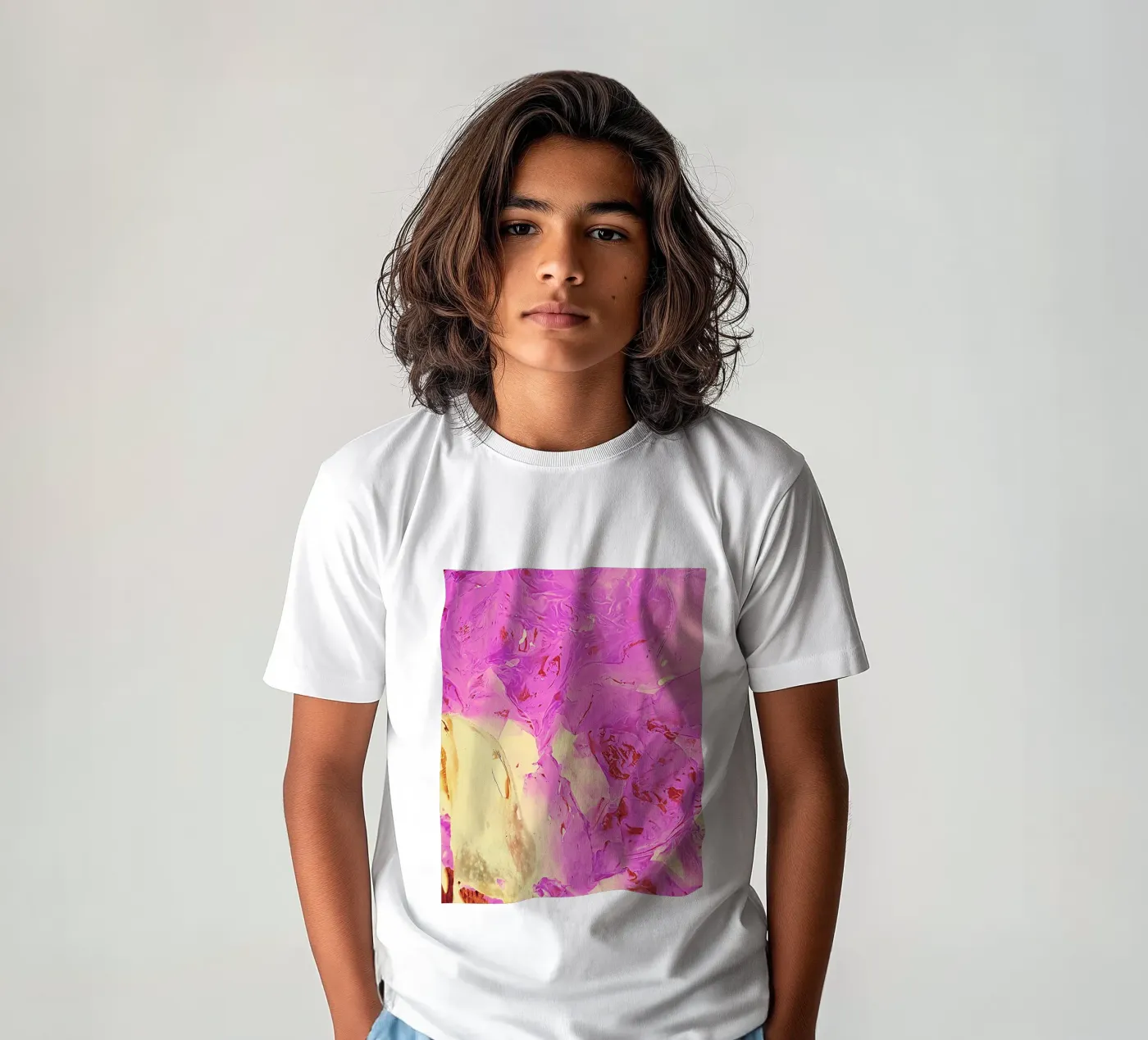 Pink and yellow t-shirt bambini da Massimo Frascogna