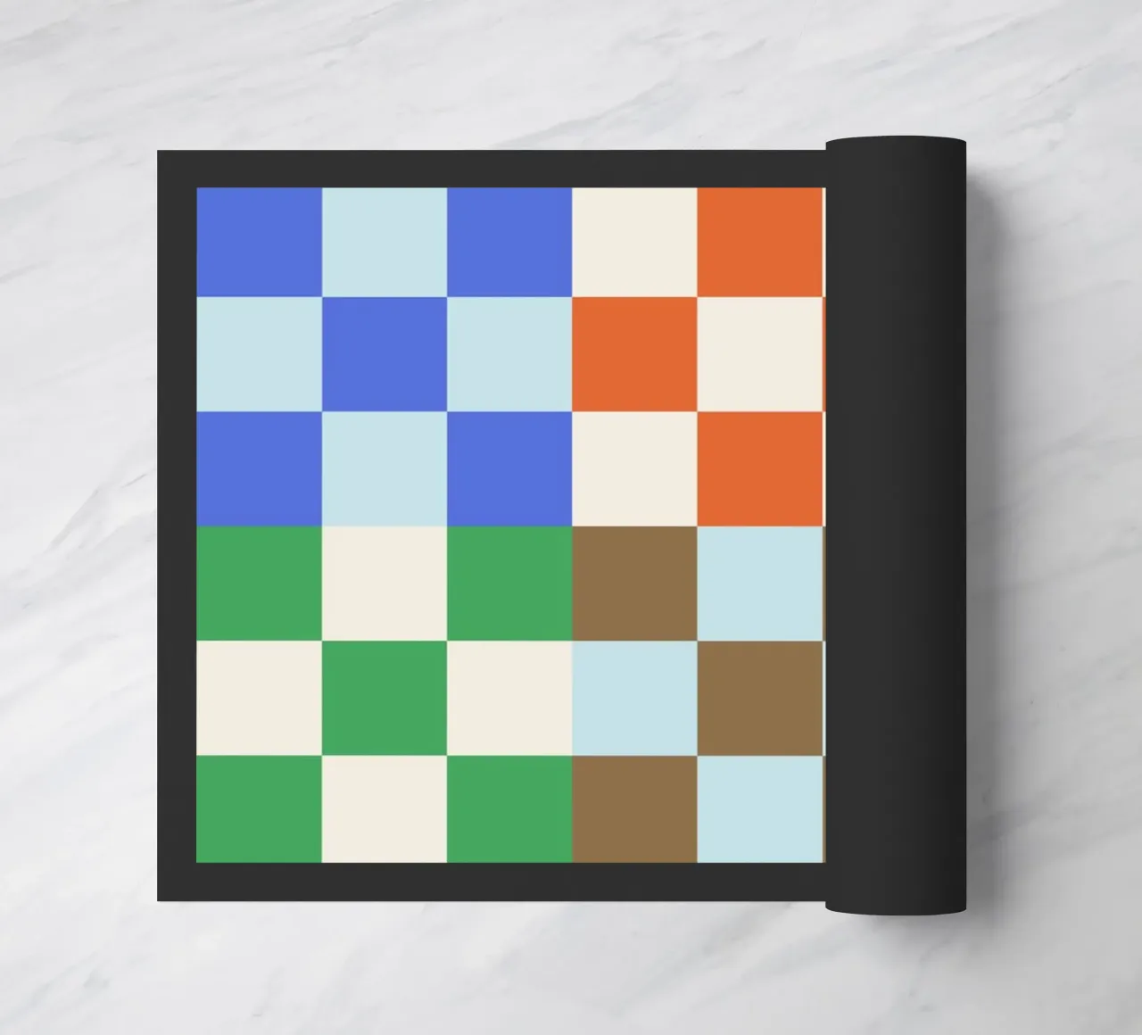 Funky Checkerboard Pattern doormat by Paigaam Studio