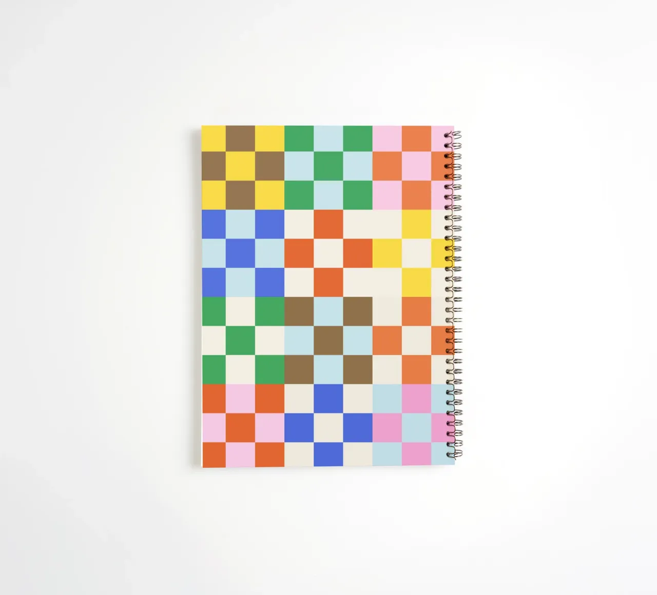 Funky Checkerboard Pattern spiral notebook by Paigaam Studio