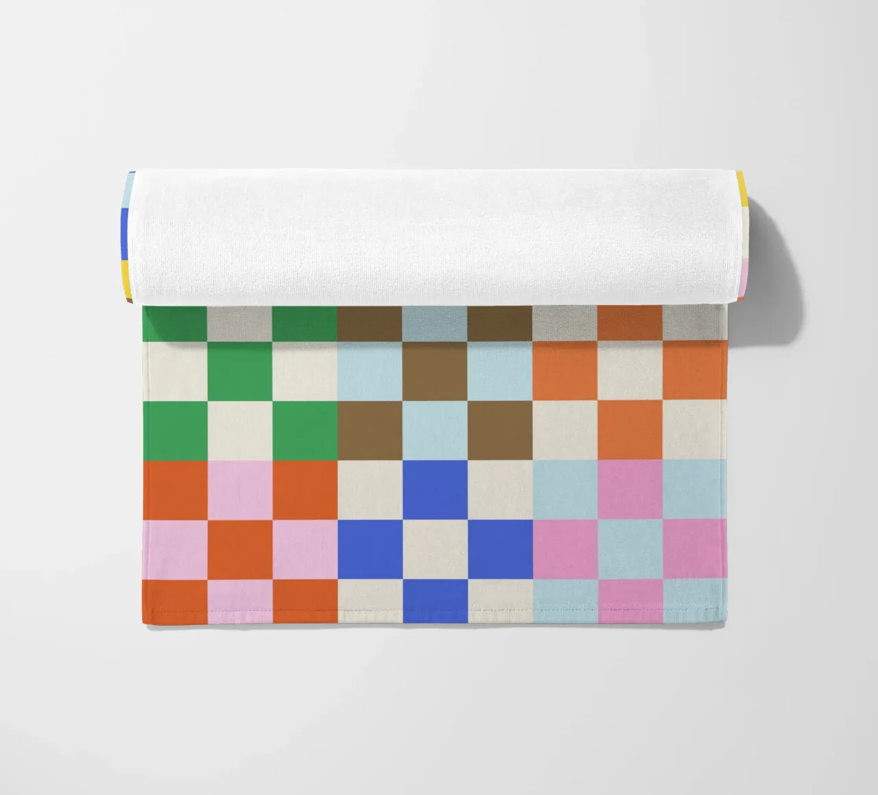 Motivo a scacchiera funky telo mare da Paigaam Studio