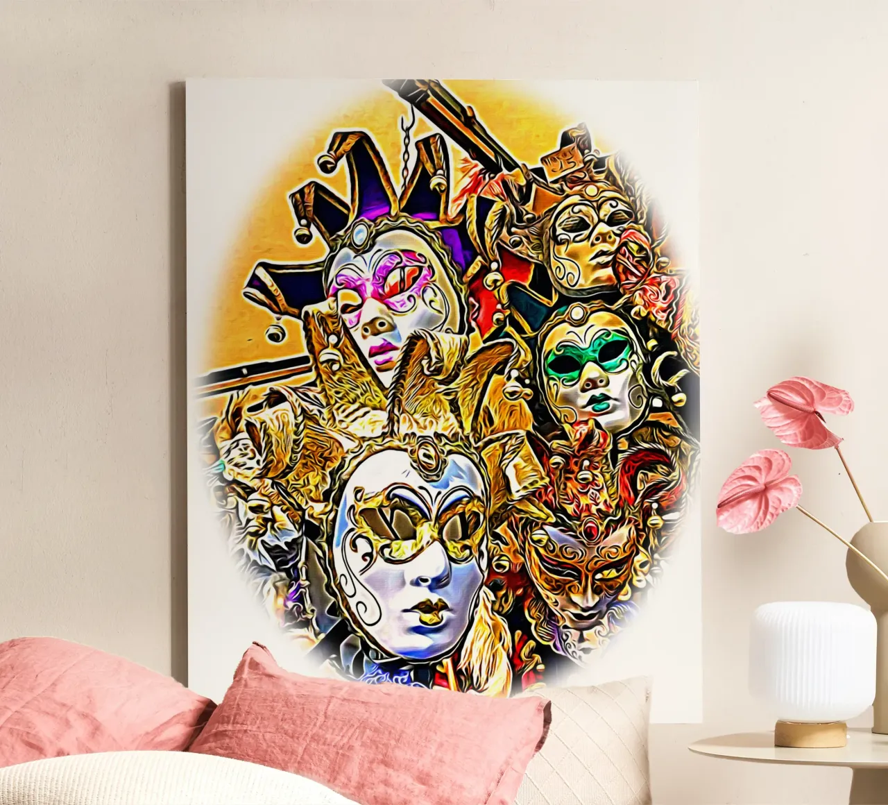 Carnaval canvas by Massimo Frascogna