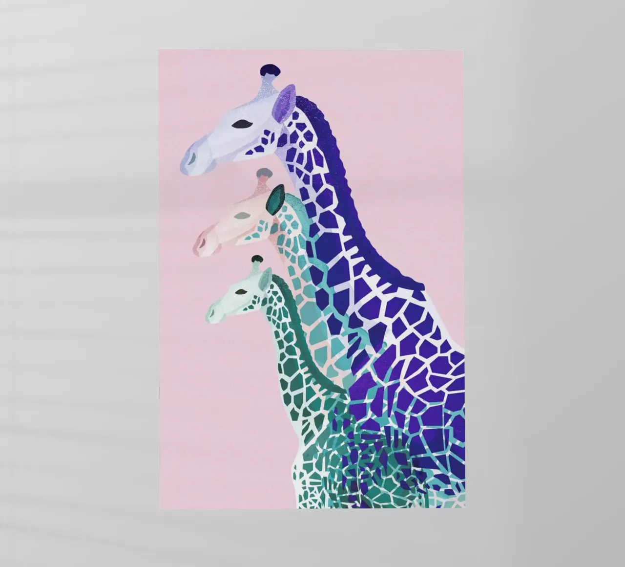 Giraffes Pink pellicola backlit da Goed Blauw