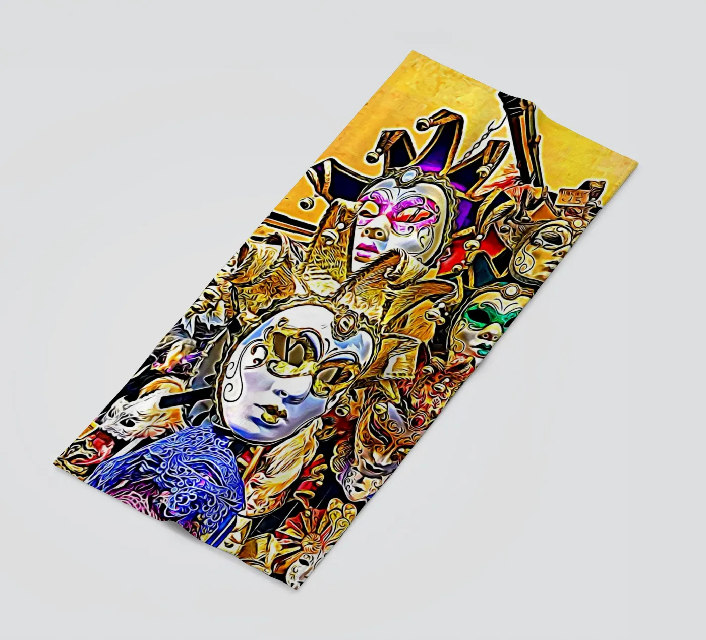 Masken Strandtuch von Massimo Frascogna