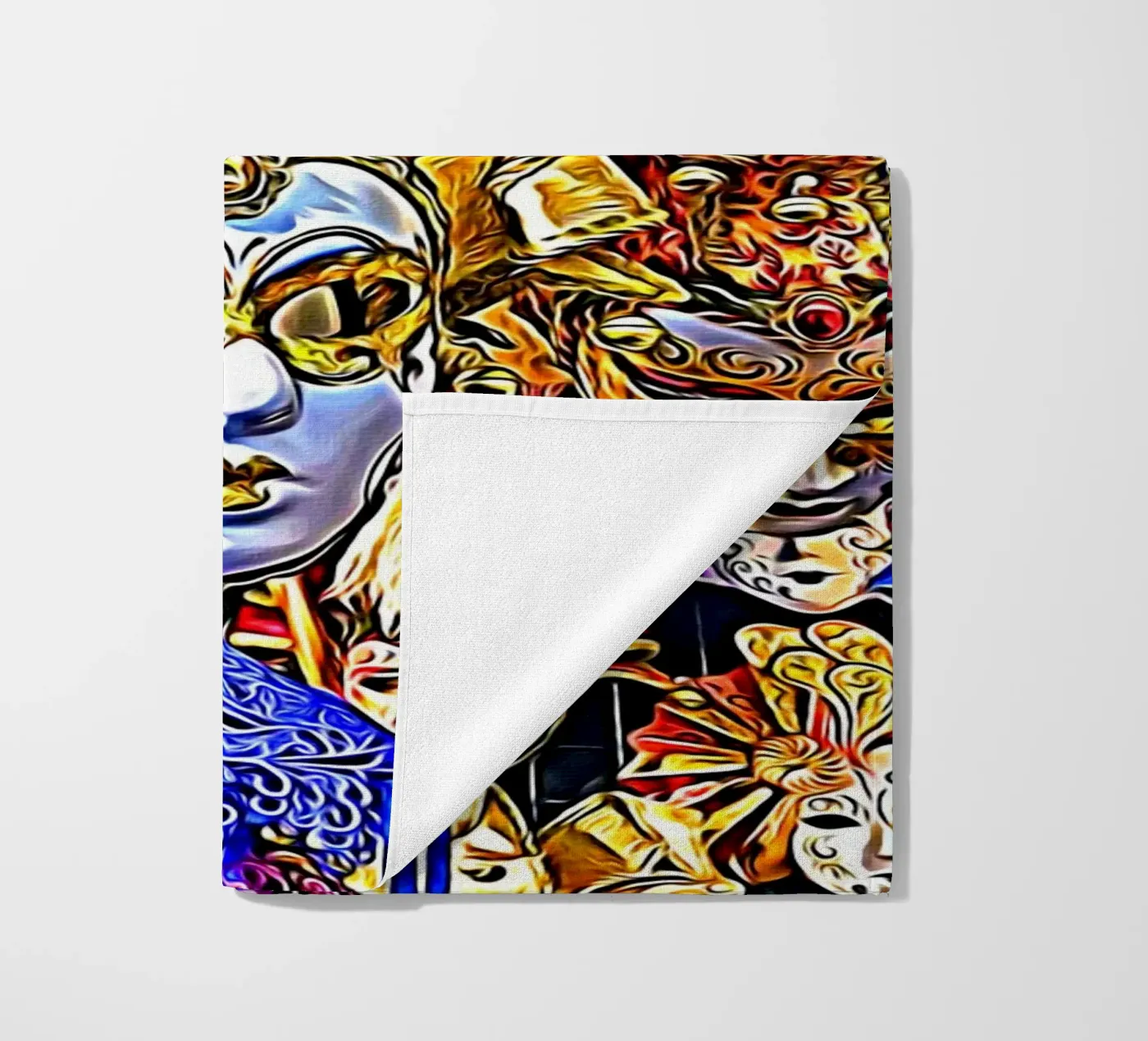 Masken Strandtuch von Massimo Frascogna