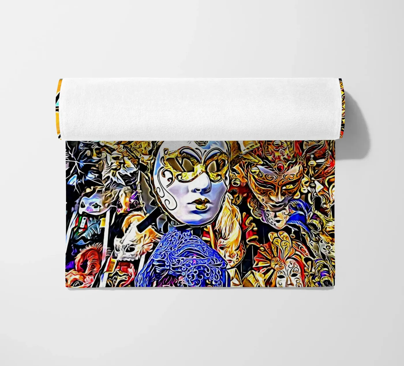 Masken Strandtuch von Massimo Frascogna