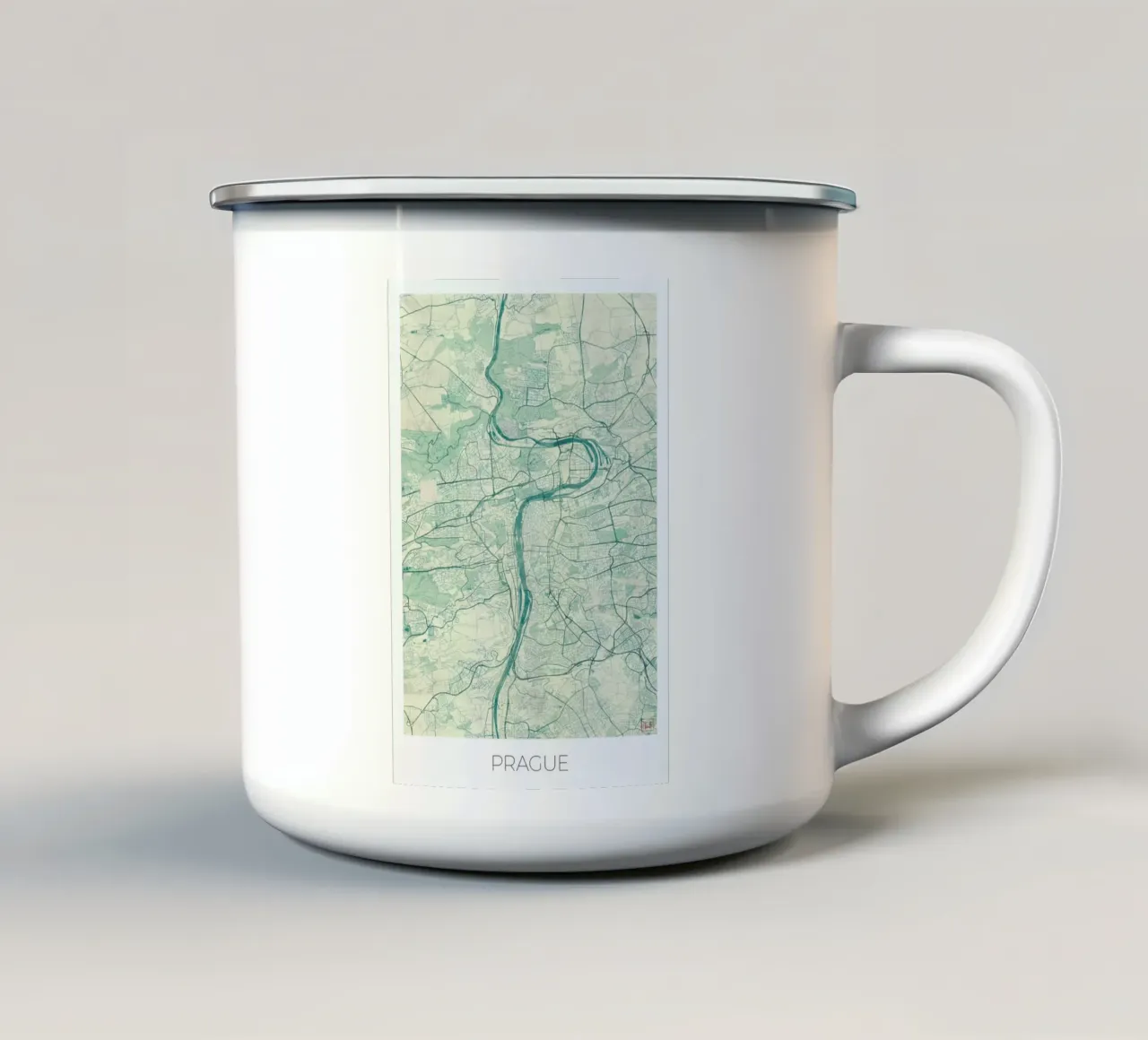 Prague Vintage tazza in smalto da Hubert Roguski