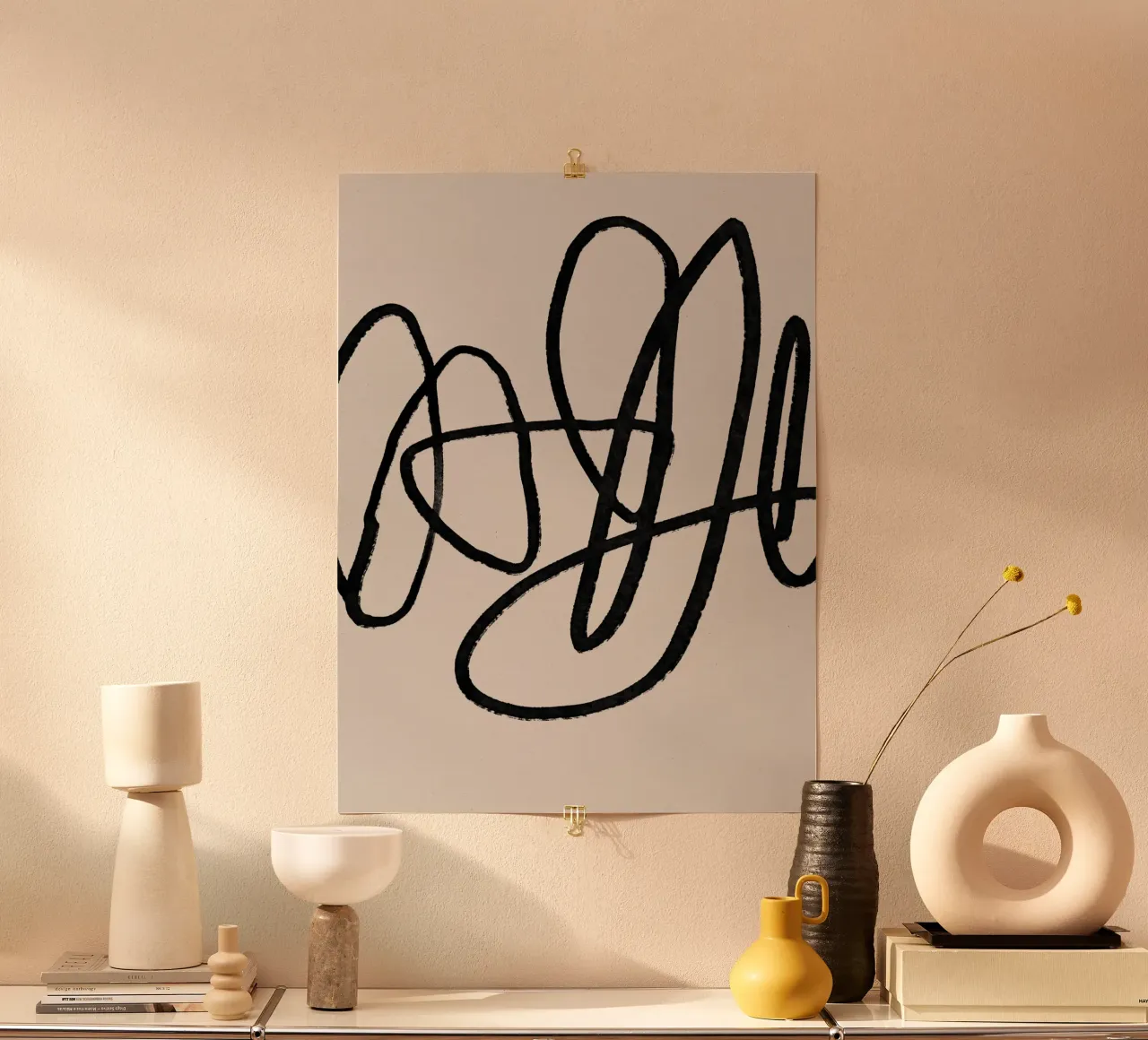 Chaotic Silence poster con telaio in alluminio da treechild