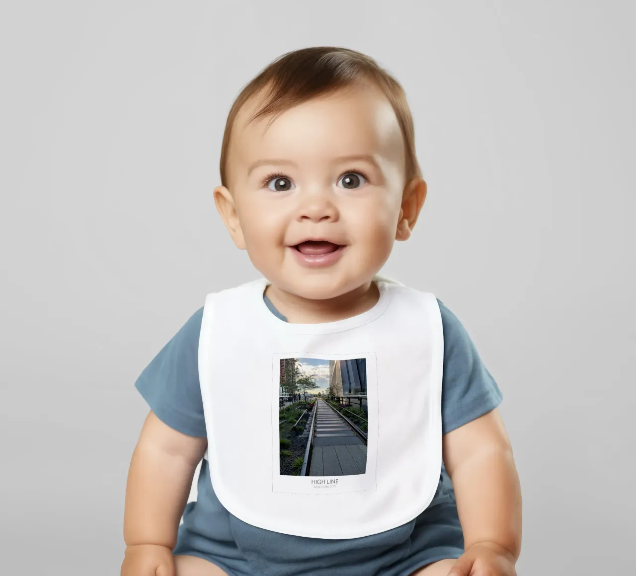 THE HIGH LINE, NEW YORK CITY baby bib by Wonderland Photography